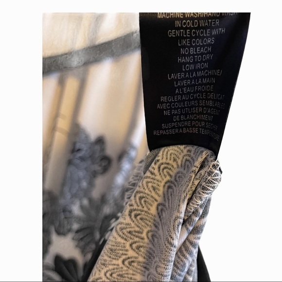 NWT Majora black white floral dress tie waist - Picture 9 of 11